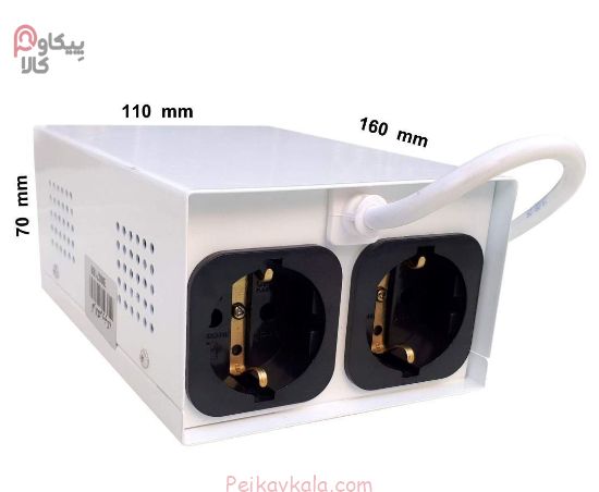 تصویر محافظ برق یخچال 2 خانه فلزی آفر الکترونیک ارت دار 1.5 متری