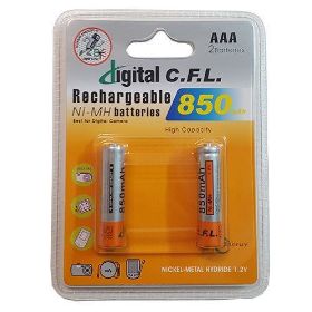 تصویر باطری شارژی نیمه قلمی 850 میلی آمپر digital C.F.L