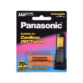 تصویر باطری شارژی پاناسونیک تلفنی 650mAh نیمه قلمی