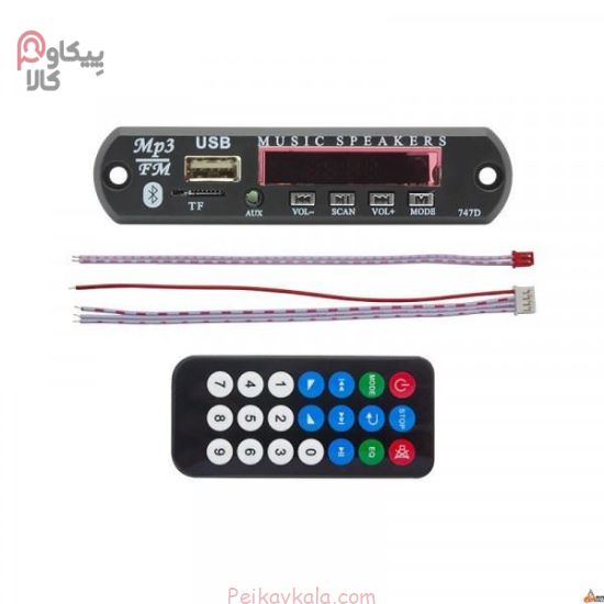 تصویر برد فلش خور بلوتوث دار ( ماژول AUX و USB بلوتوث دار )