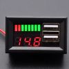 تصویر ماژول ولت متر و نمایش شارژ باتری با 2 ورودی USB